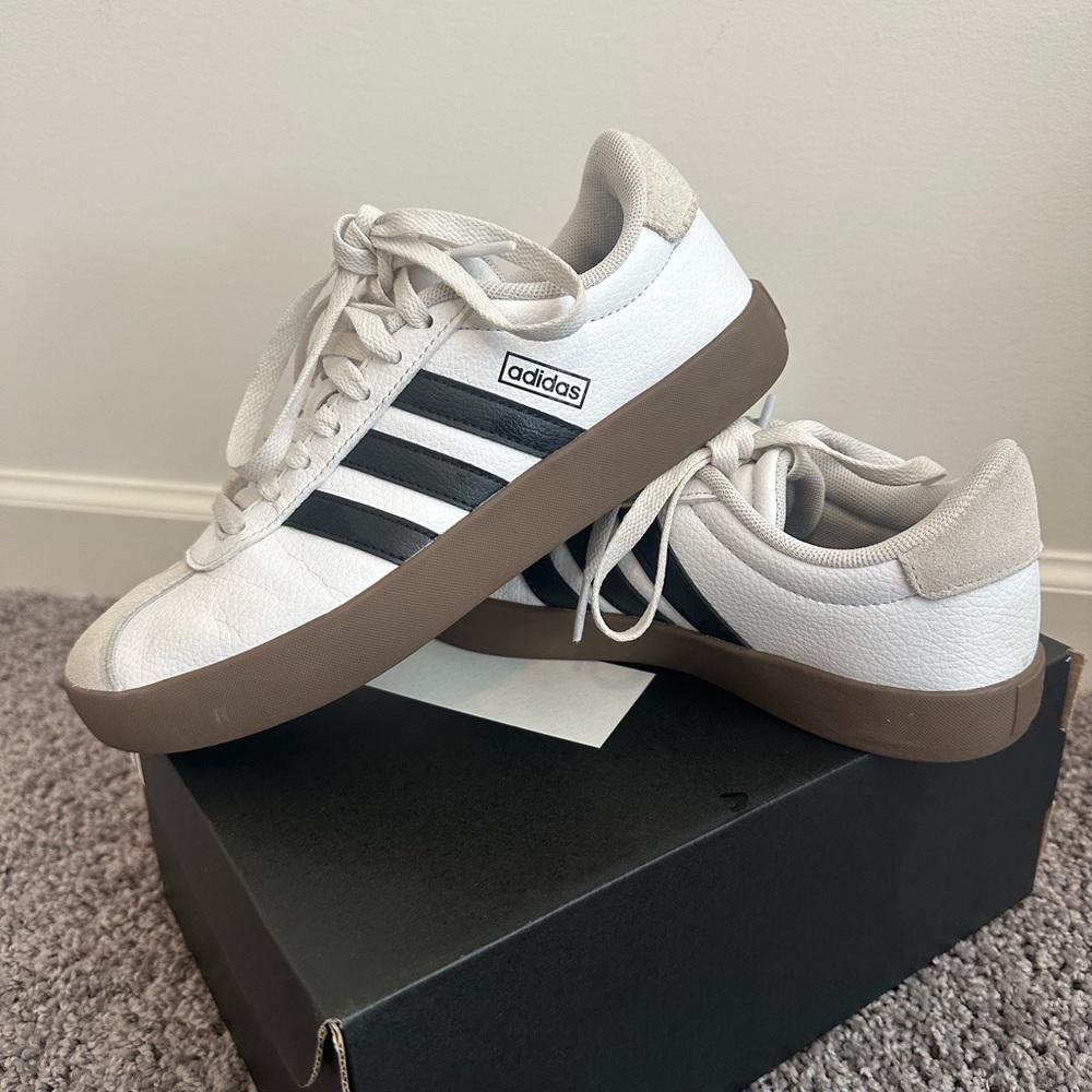 Adidas Women’s White and Black Sneakers